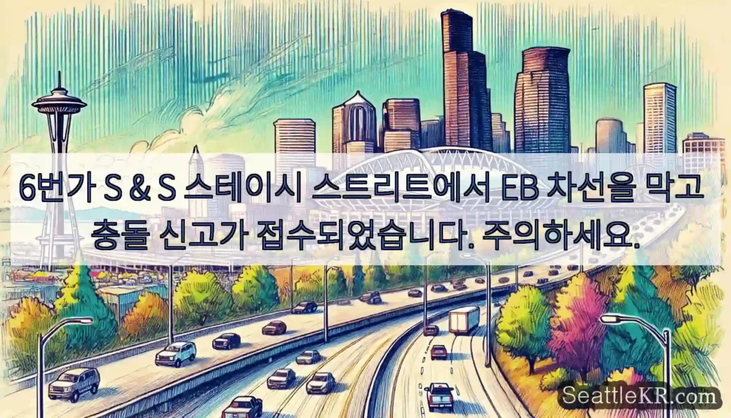 6번가 S & S 스테이시 스트리트에서 EB 차선을 막고 충돌 신고가 접수되었습니다.