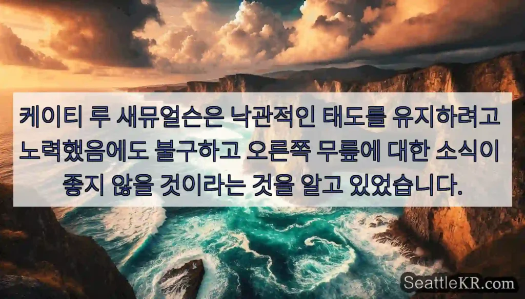 케이티 루 새뮤얼슨은 낙관적인 태도를 유지하려고 노력했음에도 불구하고 오른쪽 무릎에 대한