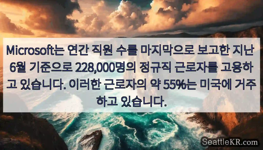 Microsoft는 연간 직원 수를 마지막으로 보고한 지난 6월 기준으로