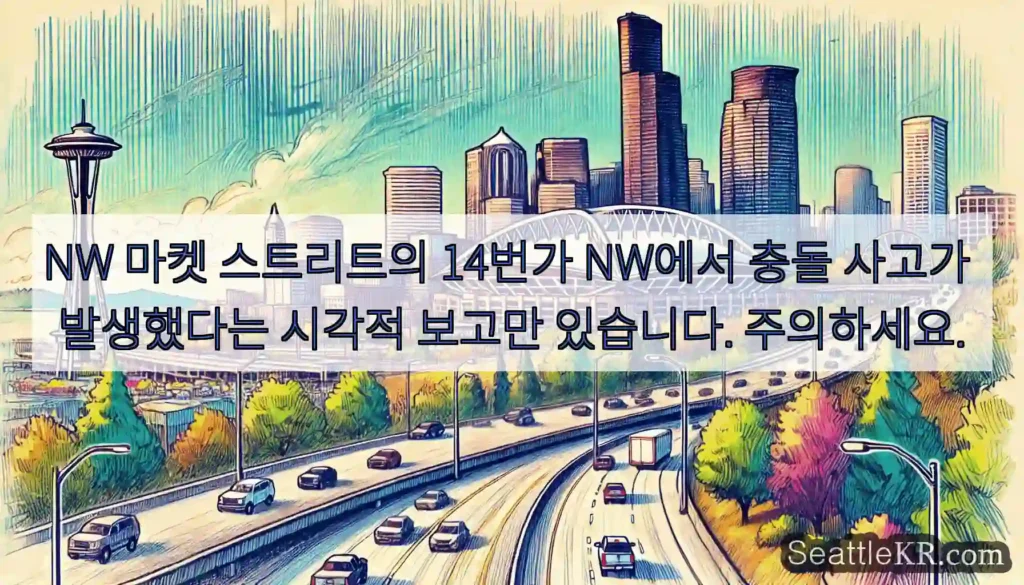NW 마켓 스트리트의 14번가 NW에서 충돌 사고가 발생했다는 시각적 보고만 있습니다.