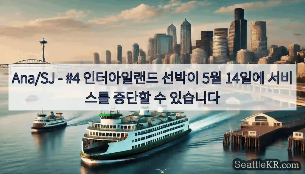 Ana/SJ - #4 인터아일랜드 선박이 5월 14일에 서비스를 중단할 수 있습니다