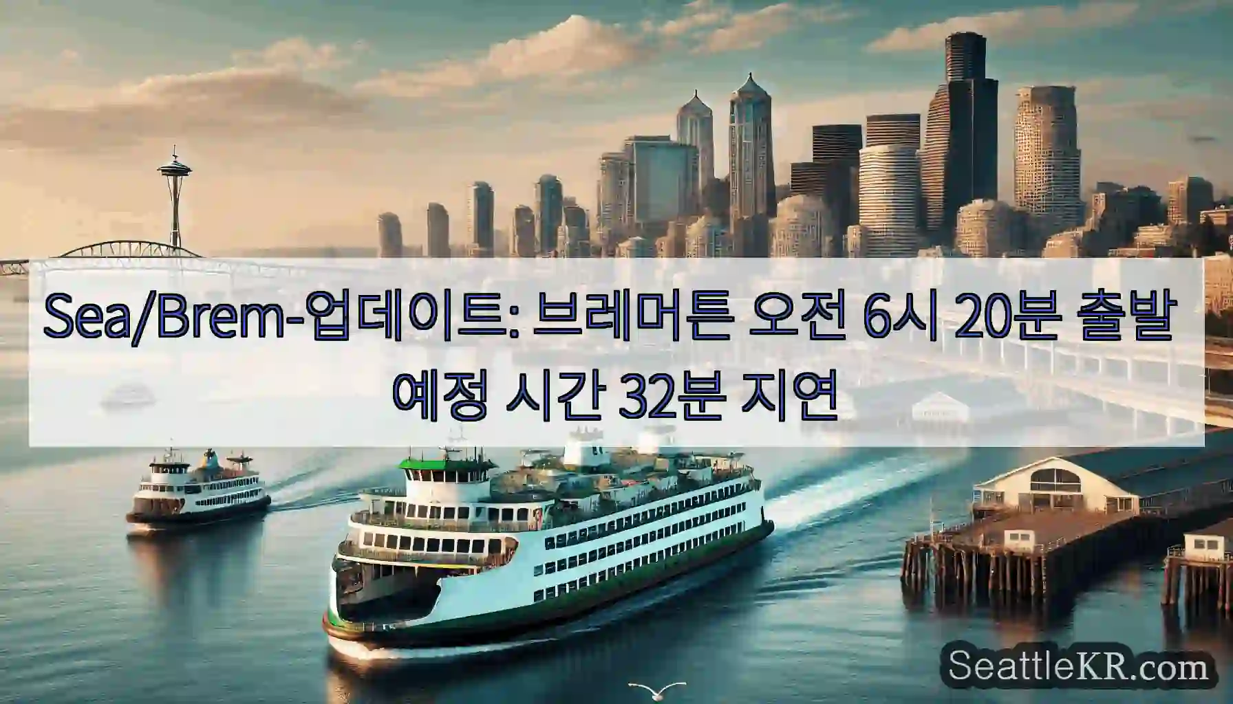 Sea/Brem-업데이트: 브레머튼 오전 6시 20분 출발 예정 시간 32분 지연