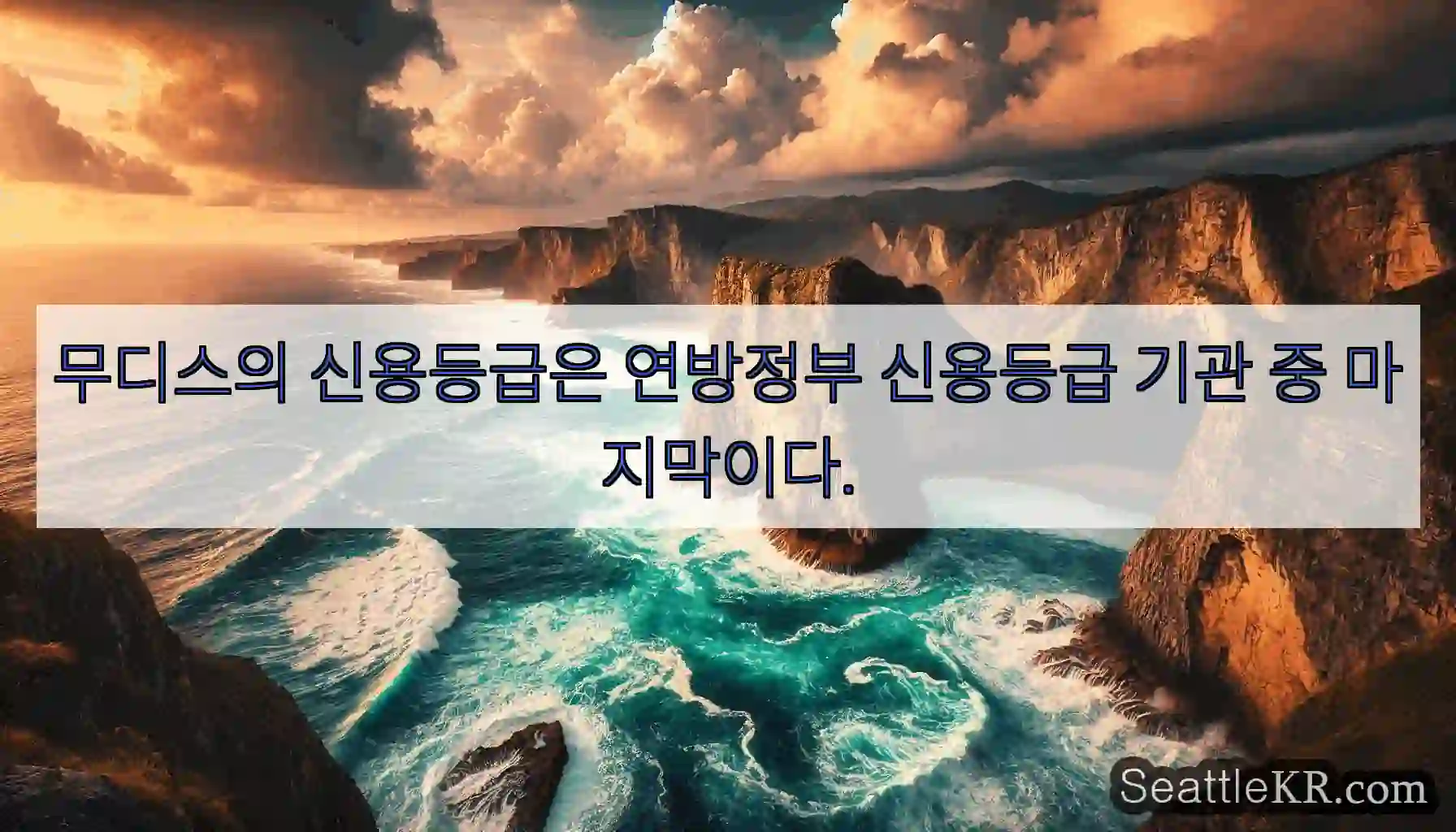 무디스의 신용등급은 연방정부 신용등급 기관 중 마지막이다.