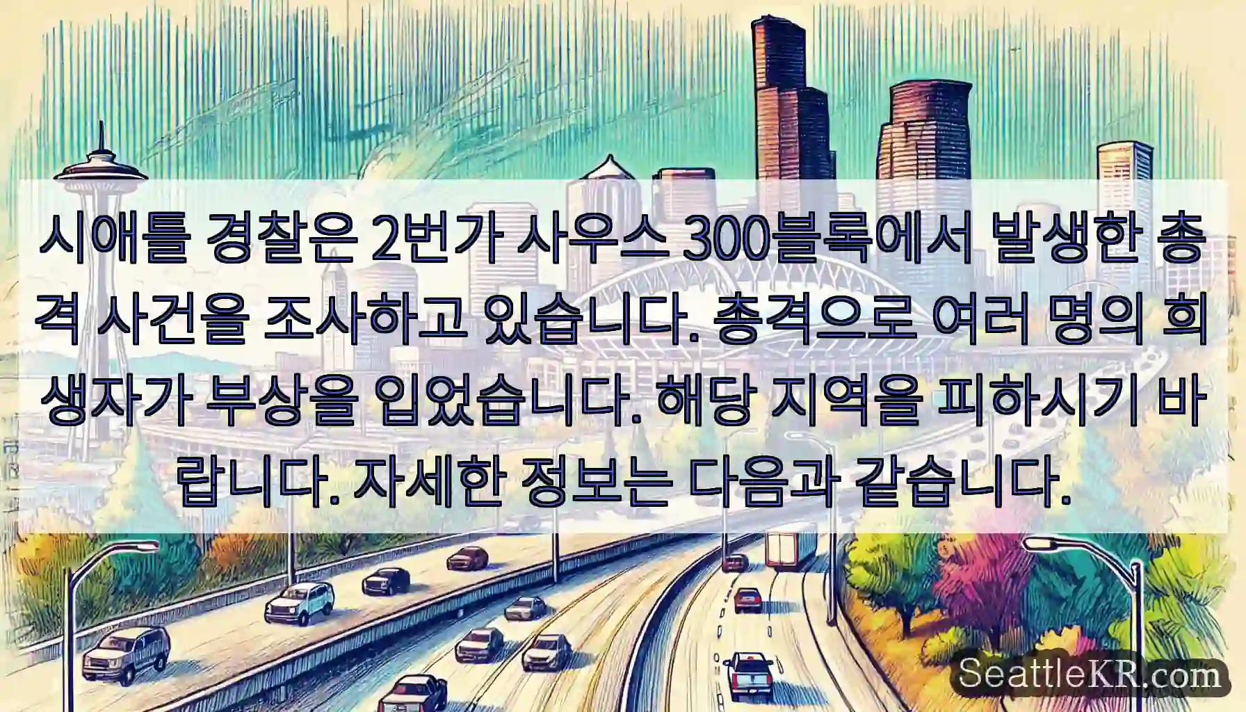 시애틀 경찰은 2번가 사우스 300블록에서 발생한 총격 사건을 조사하고 있습니다.