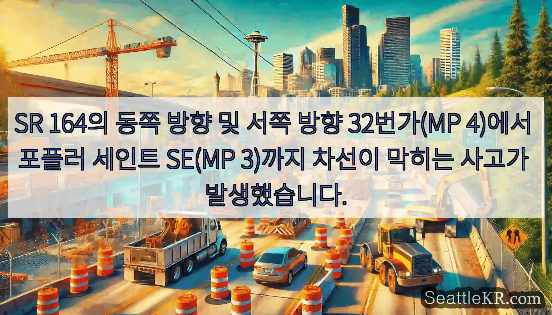 SR 164의 동쪽 방향 및 서쪽 방향 32번가(MP 4)에서 포플러 세인트 SE(MP