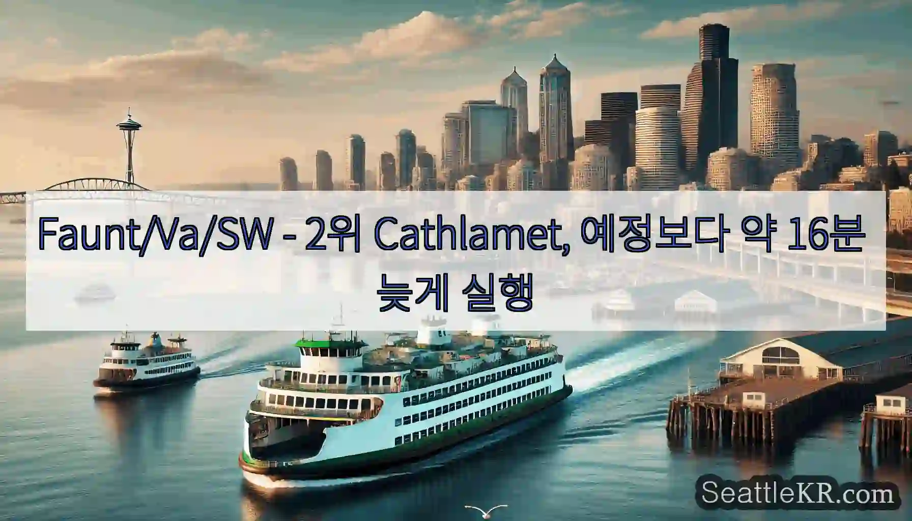 Faunt/Va/SW - 2위 Cathlamet, 예정보다 약 16분 늦게 실행