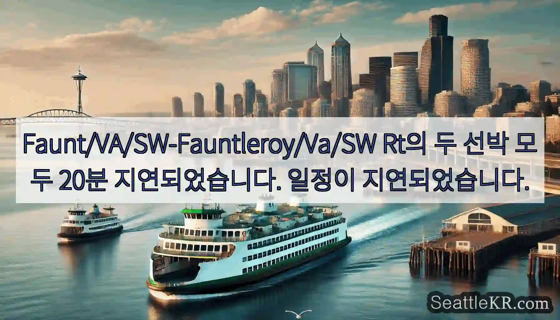 Faunt/VA/SW-Fauntleroy/Va/SW Rt의 두 선박 모두 20분