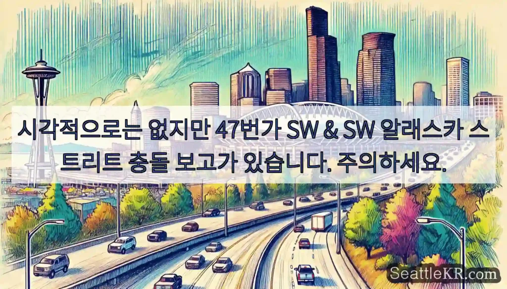 시각적으로는 없지만 47번가 SW & SW 알래스카 스트리트 충돌 보고가 있습니다.