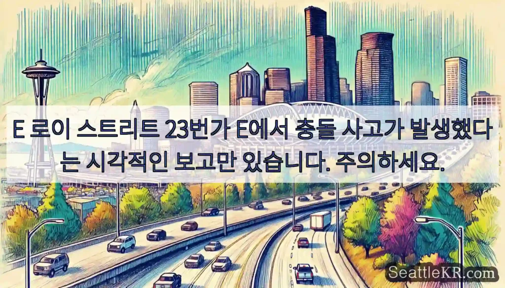 E 로이 스트리트 23번가 E에서 충돌 사고가 발생했다는 시각적인 보고만 있습니다.