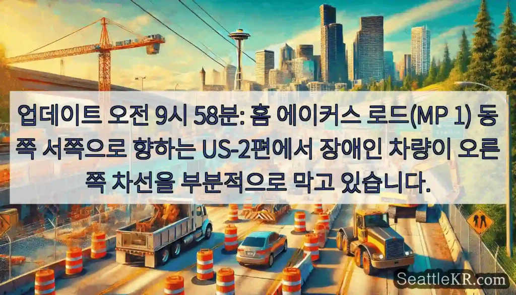 업데이트 오전 9시 58분: 홈 에이커스 로드(MP 1) 동쪽 서쪽으로 향하는