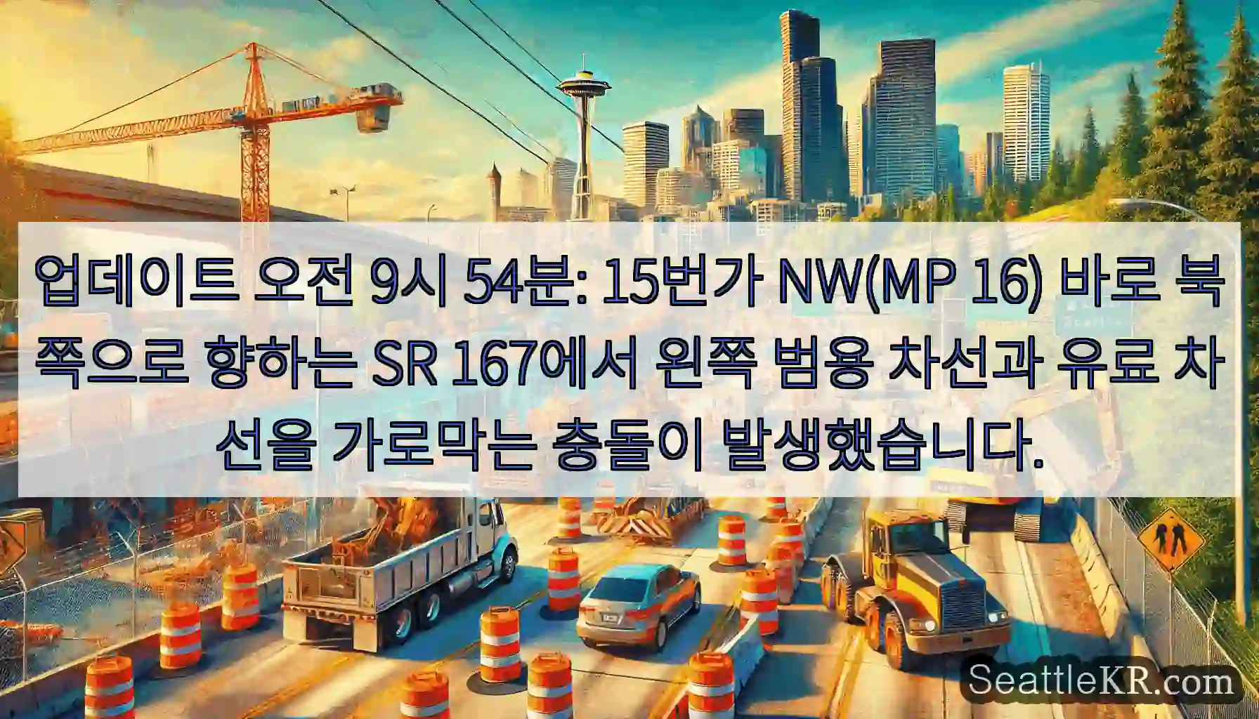 업데이트 오전 9시 54분: 15번가 NW(MP 16) 바로 북쪽으로 향하는 SR