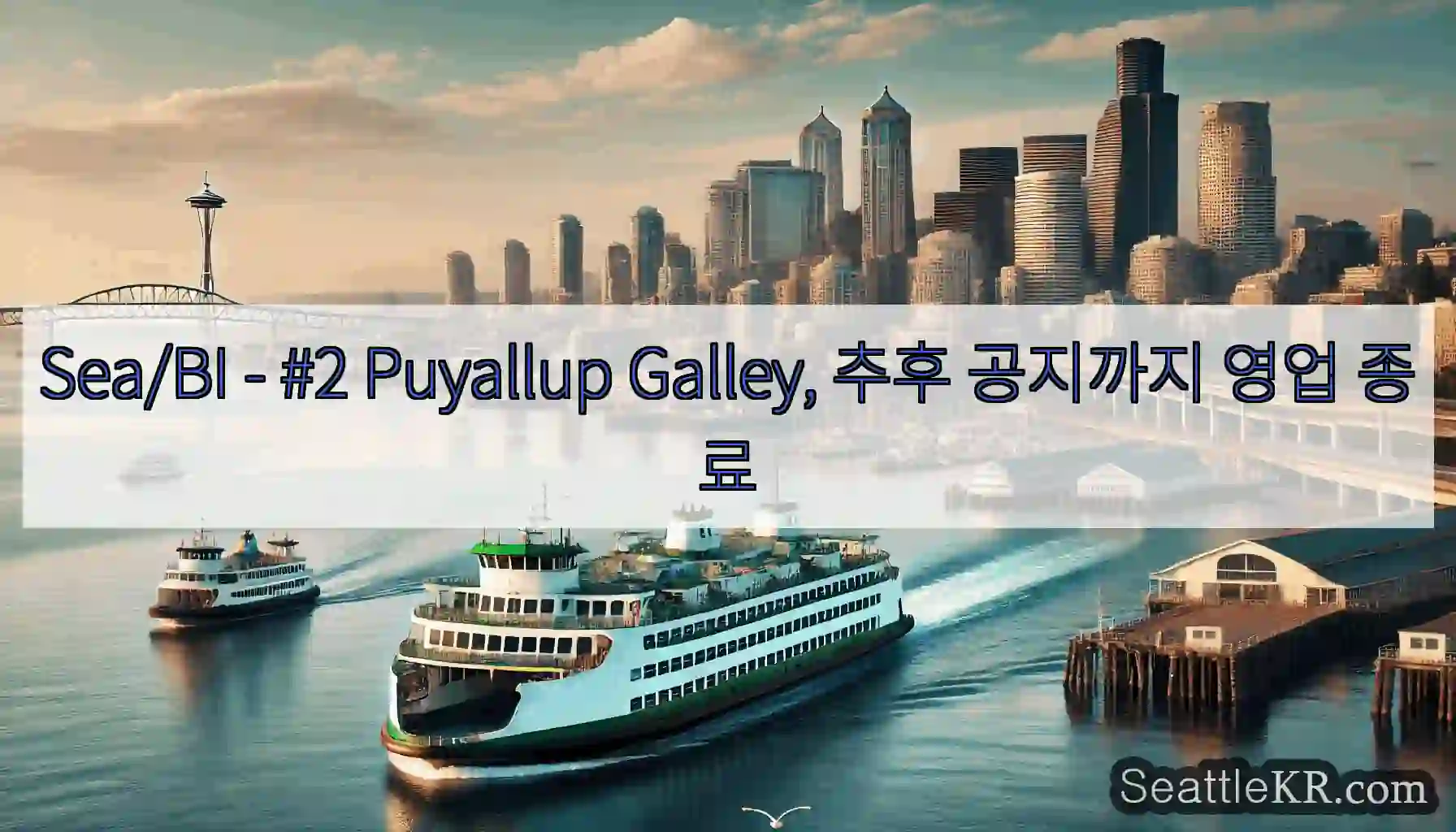 Sea/BI - #2 Puyallup Galley, 추후 공지까지 영업 종료