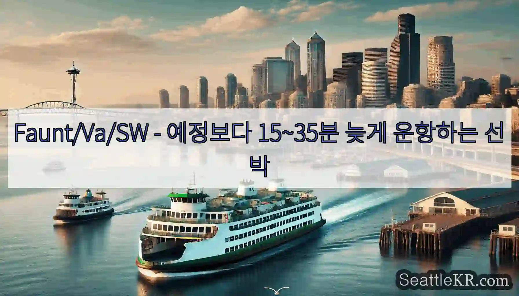 Faunt/Va/SW - 예정보다 15~35분 늦게 운항하는 선박