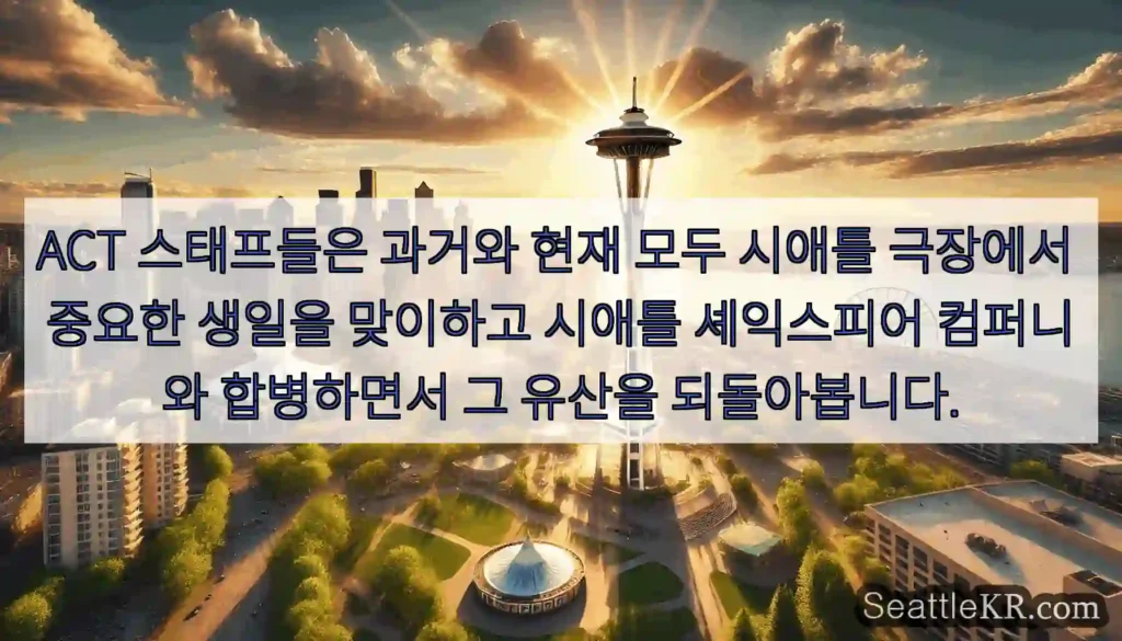 ACT 스태프들은 과거와 현재 모두 시애틀 극장에서 중요한 생일을 맞이하고 시애틀