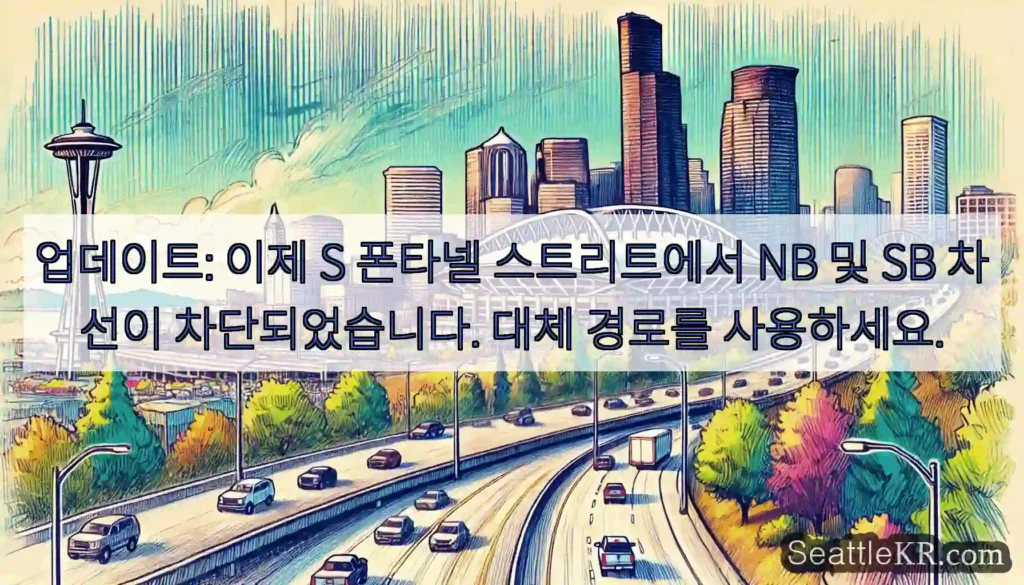 업데이트: 이제 S 폰타넬 스트리트에서 NB 및 SB 차선이 차단되었습니다. 대체 경로를