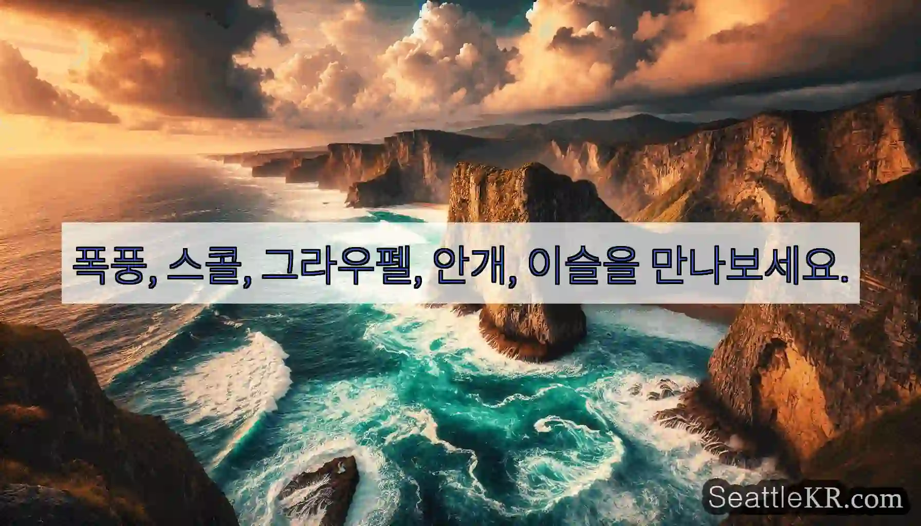 폭풍, 스콜, 그라우펠, 안개, 이슬을 만나보세요.