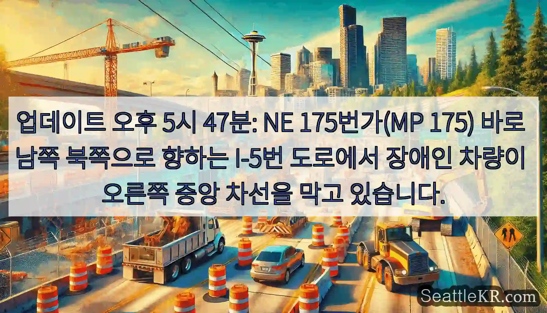 업데이트 오후 5시 47분: NE 175번가(MP 175) 바로 남쪽 북쪽으로 향하는
