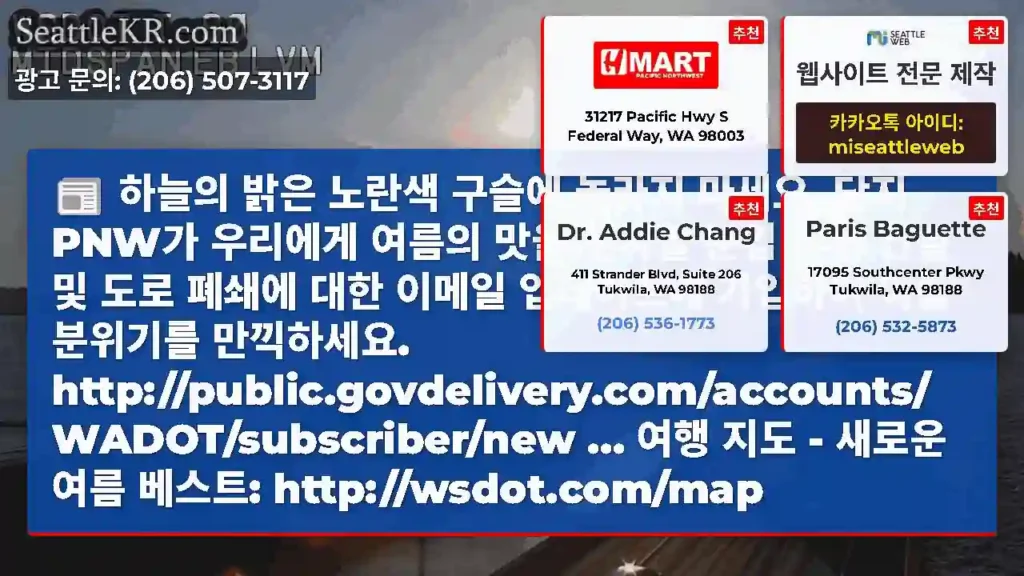 하늘의 밝은 노란색 구슬에 놀라지 마세요. 단지 PNW가 우리에게 여름의 맛을 선사할