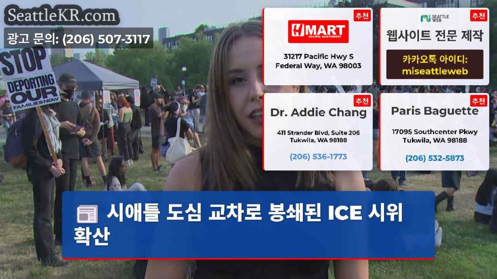 Home 3 시애틀 도심 교차로 봉쇄된 ICE 시위 확산