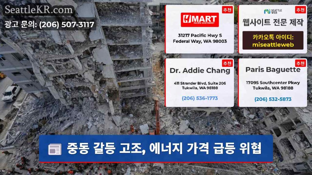 중동 갈등 고조, 에너지 가격 급등 위협