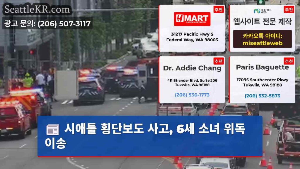 시애틀 횡단보도 사고, 6세 소녀 위독 이송