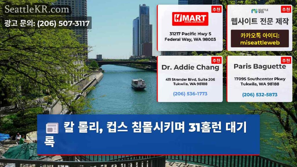 칼 롤리, 컵스 침몰시키며 31홈런 대기록