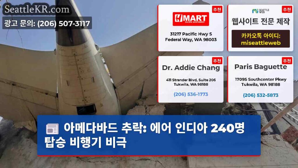 아메다바드 추락: 에어 인디아 240명 탑승 비행기 비극