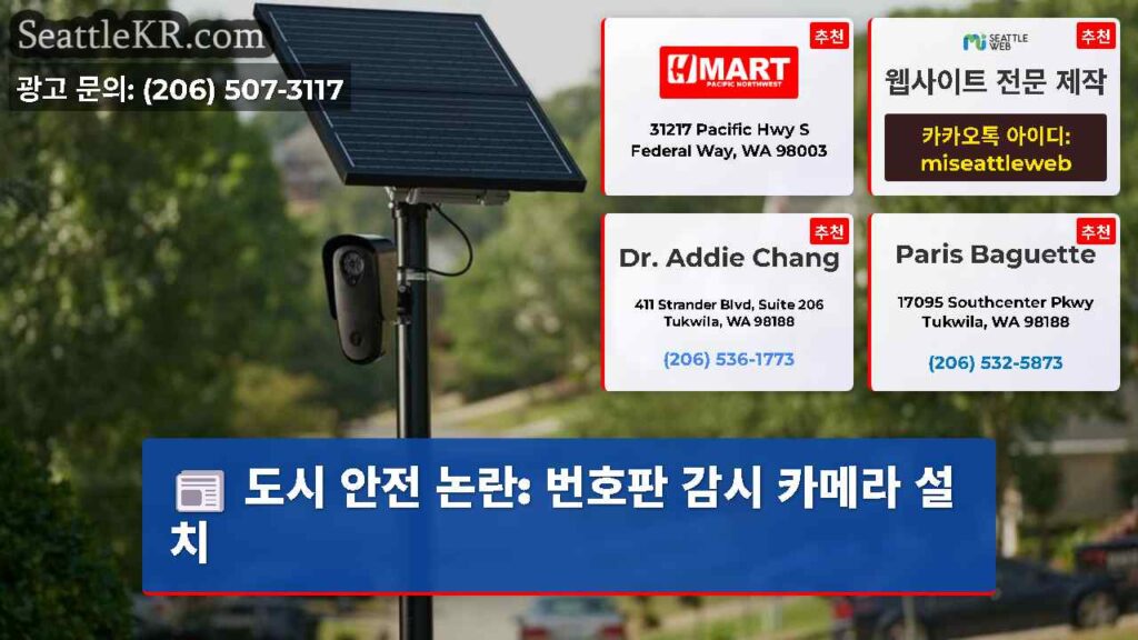 도시 안전 논란: 번호판 감시 카메라 설치