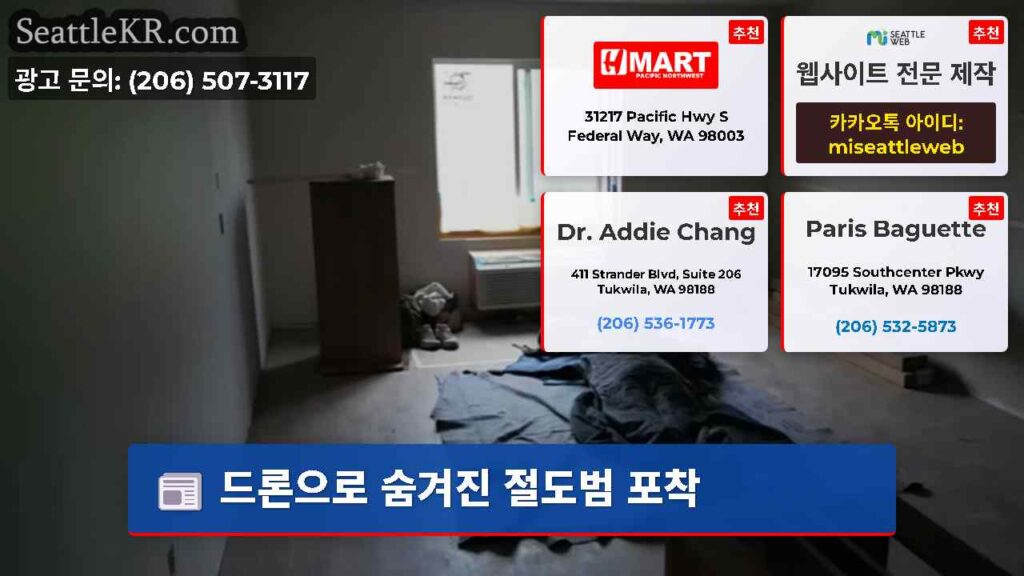 드론으로 숨겨진 절도범 포착