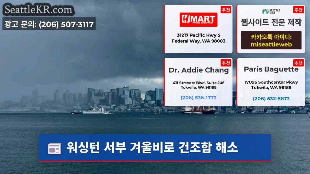 워싱턴 서부 겨울비로 건조함 해소