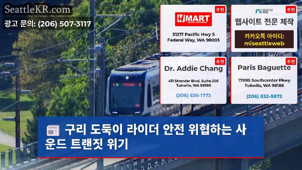 구리 도둑이 라이더 안전 위협하는 사운드 트랜짓 위기