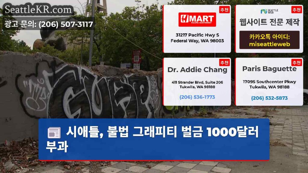 시애틀, 불법 그래피티 벌금 1000달러 부과