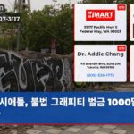 시애틀 불법 그래피티 벌금 1000달러 부과