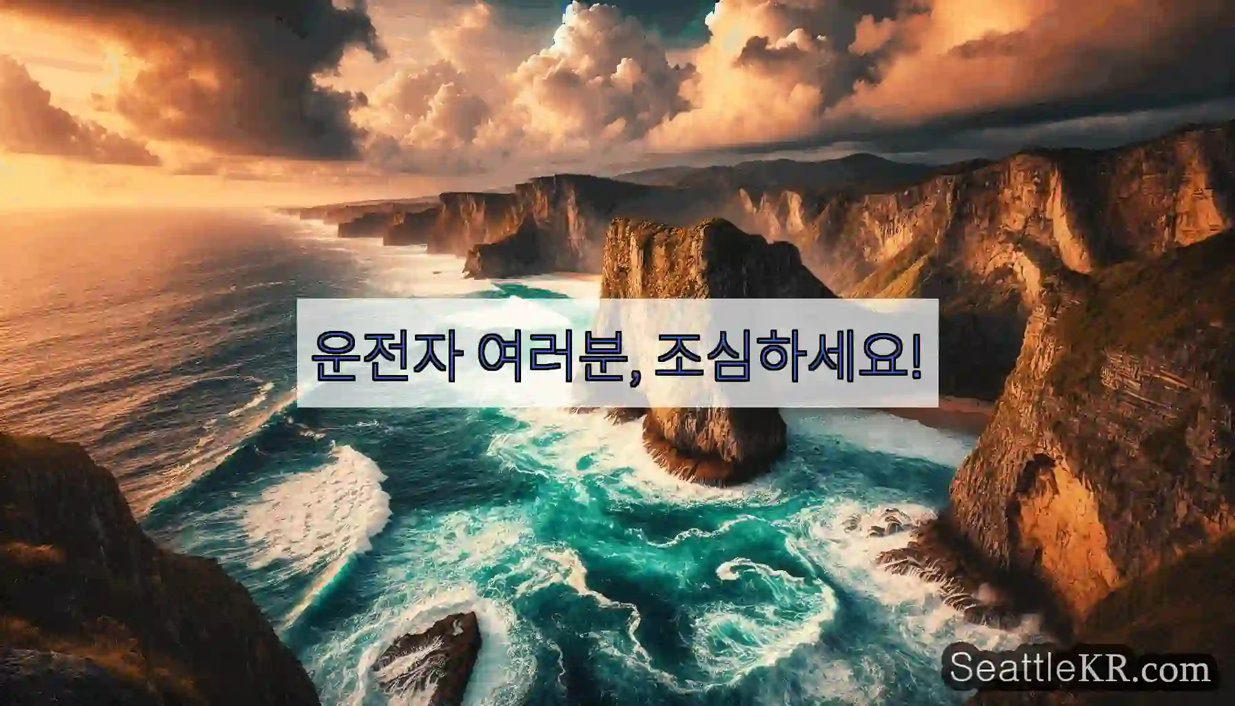 운전자 여러분, 조심하세요!