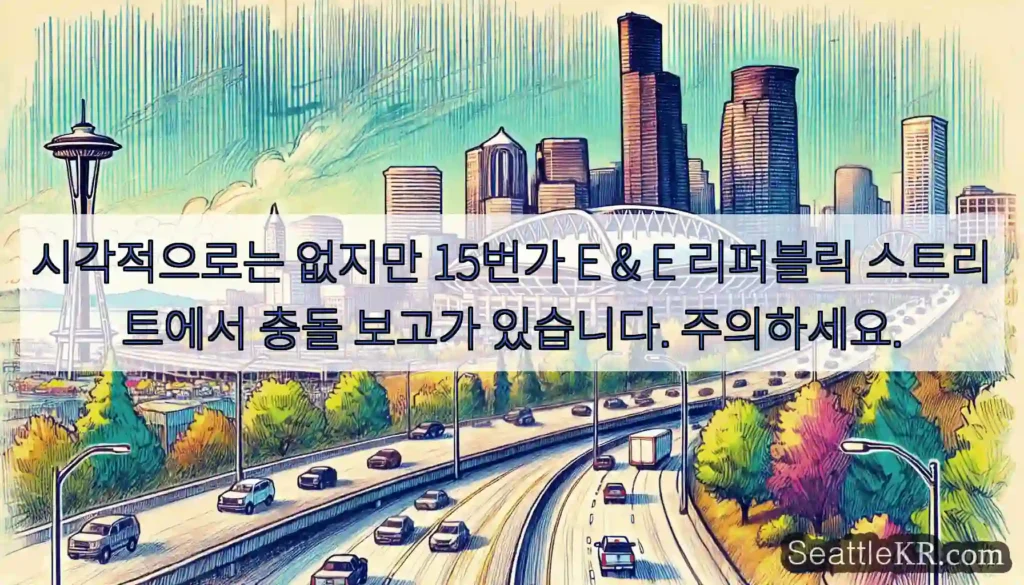 시각적으로는 없지만 15번가 E & E 리퍼블릭 스트리트에서 충돌 보고가 있습니다.