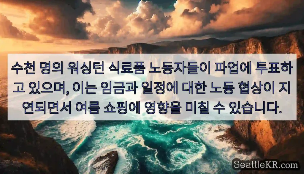 수천 명의 워싱턴 식료품 노동자들이 파업에 투표하고 있으며, 이는 임금과 일정에 대한