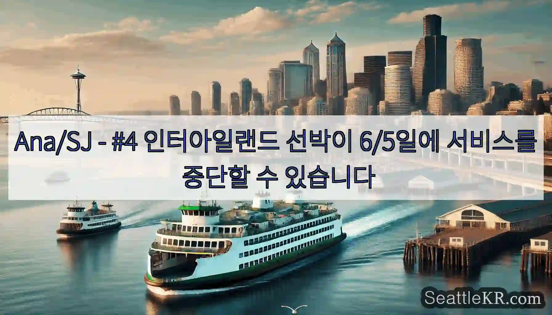 Ana/SJ - #4 인터아일랜드 선박이 6/5일에 서비스를 중단할 수 있습니다