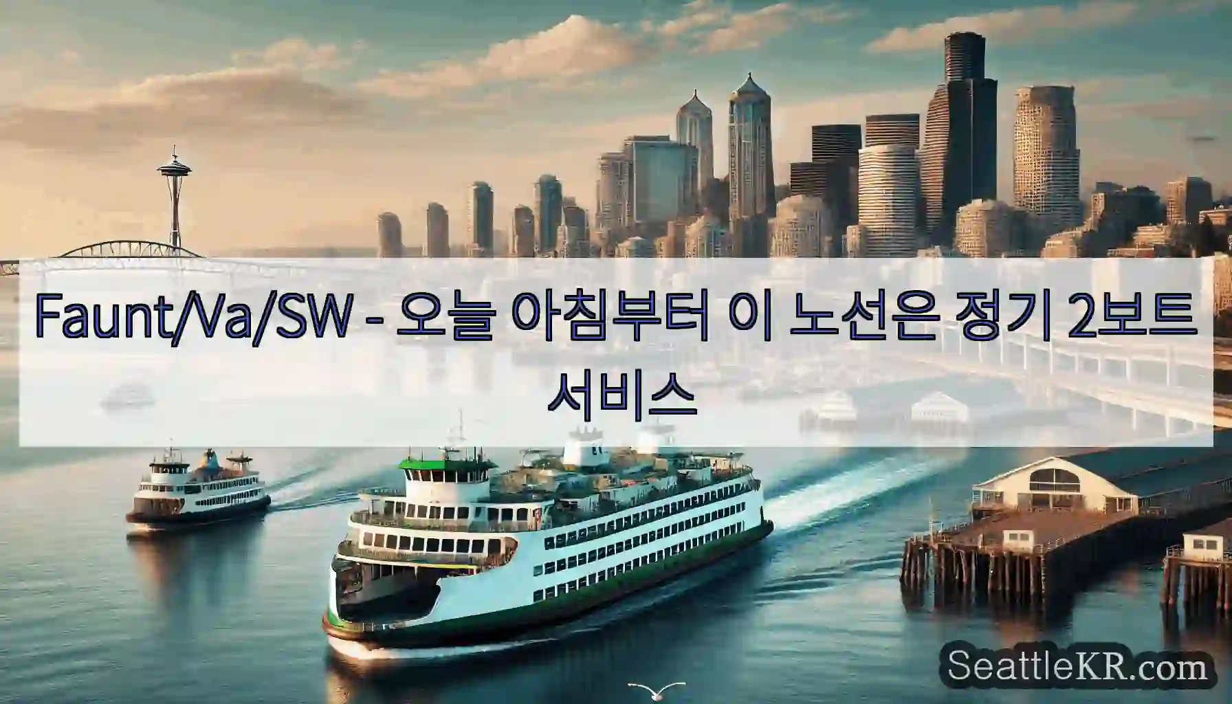 Faunt/Va/SW - 오늘 아침부터 이 노선은 정기 2보트 서비스