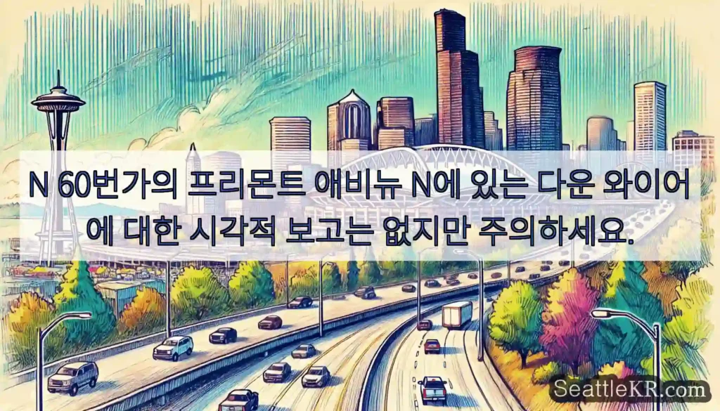 N 60번가의 프리몬트 애비뉴 N에 있는 다운 와이어에 대한 시각적 보고는 없지만