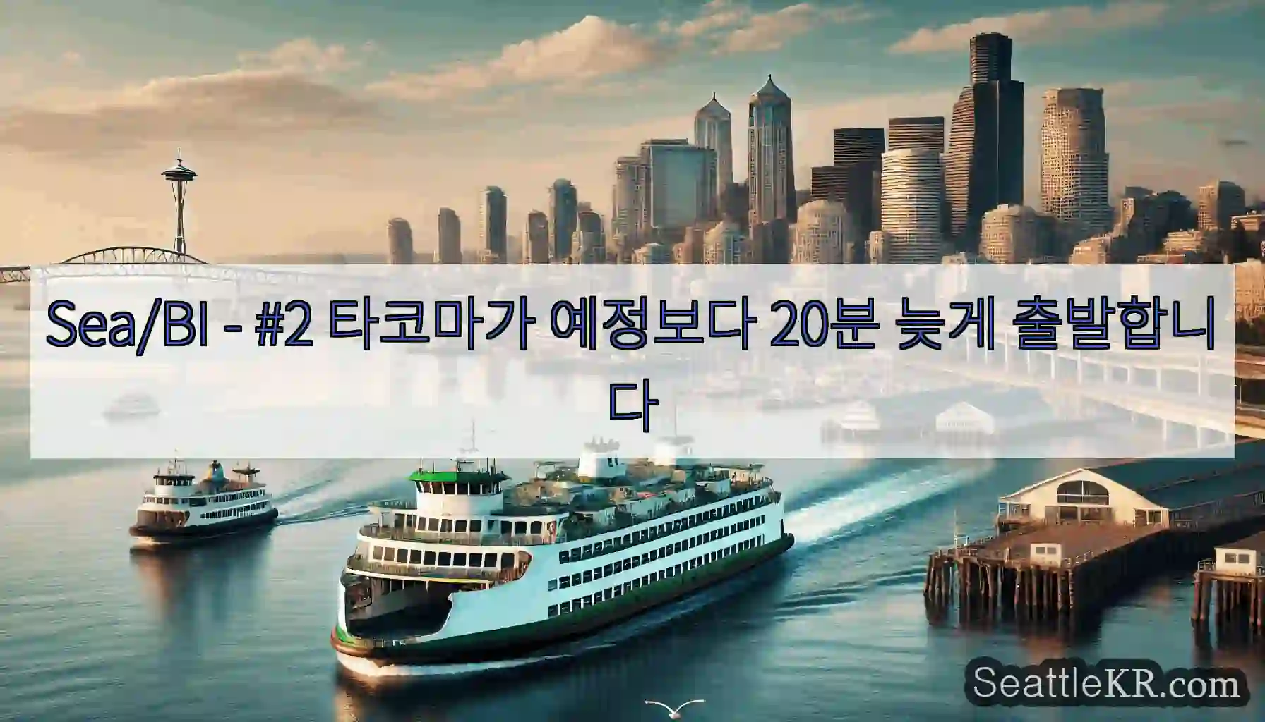 Sea/BI - #2 타코마가 예정보다 20분 늦게 출발합니다