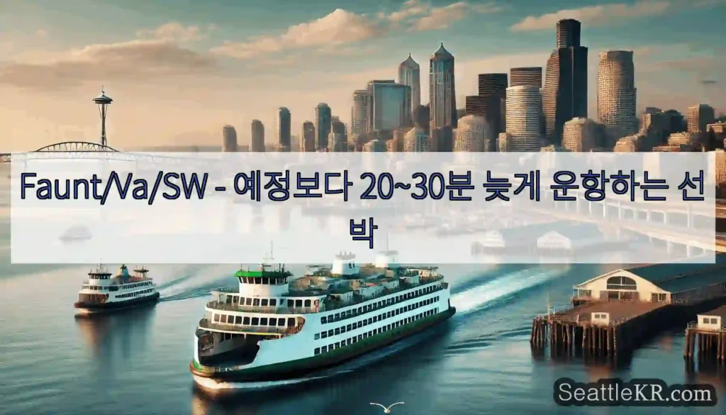 Faunt/Va/SW - 예정보다 20~30분 늦게 운항하는 선박