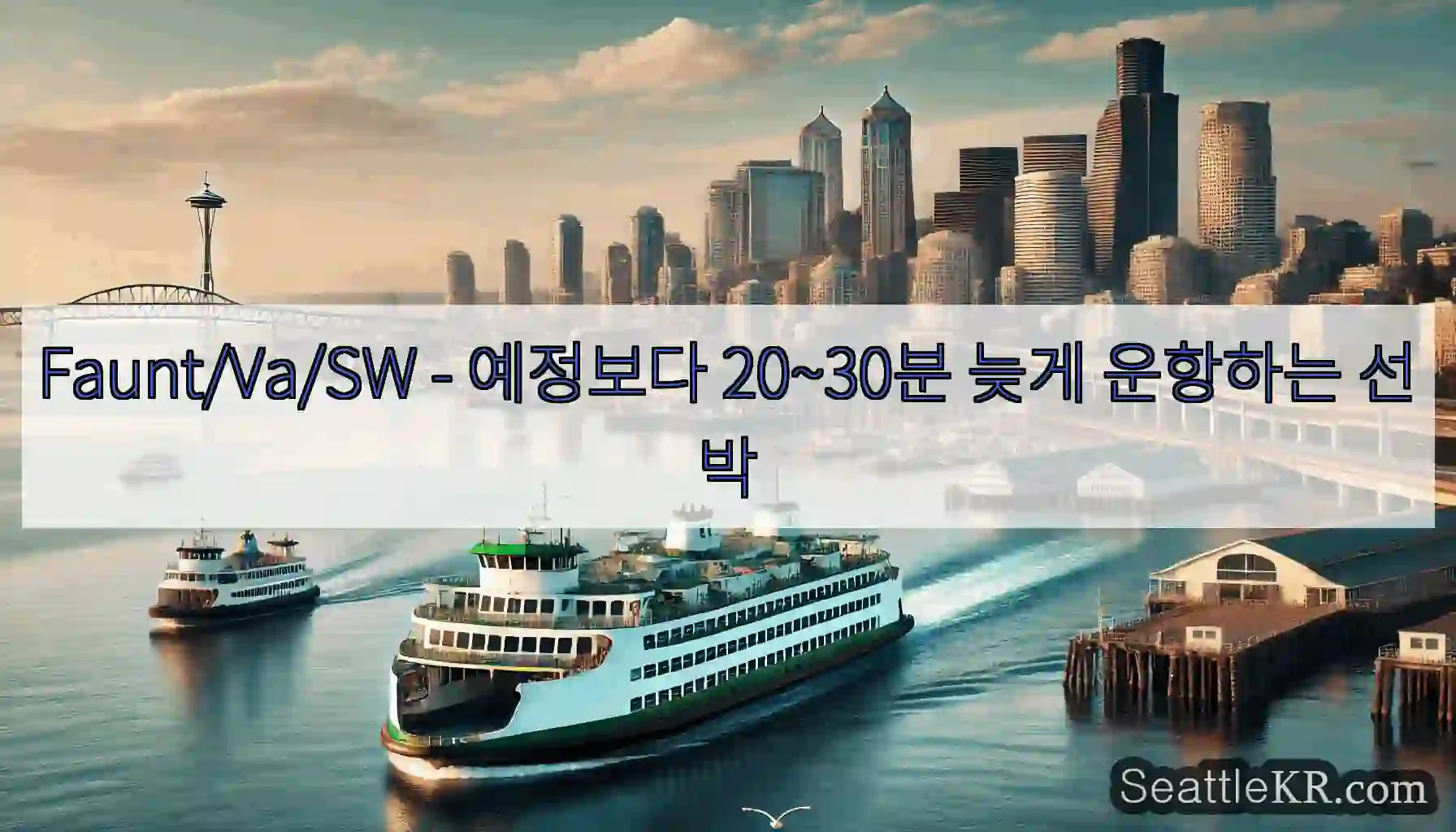 Faunt/Va/SW - 예정보다 20~30분 늦게 운항하는 선박