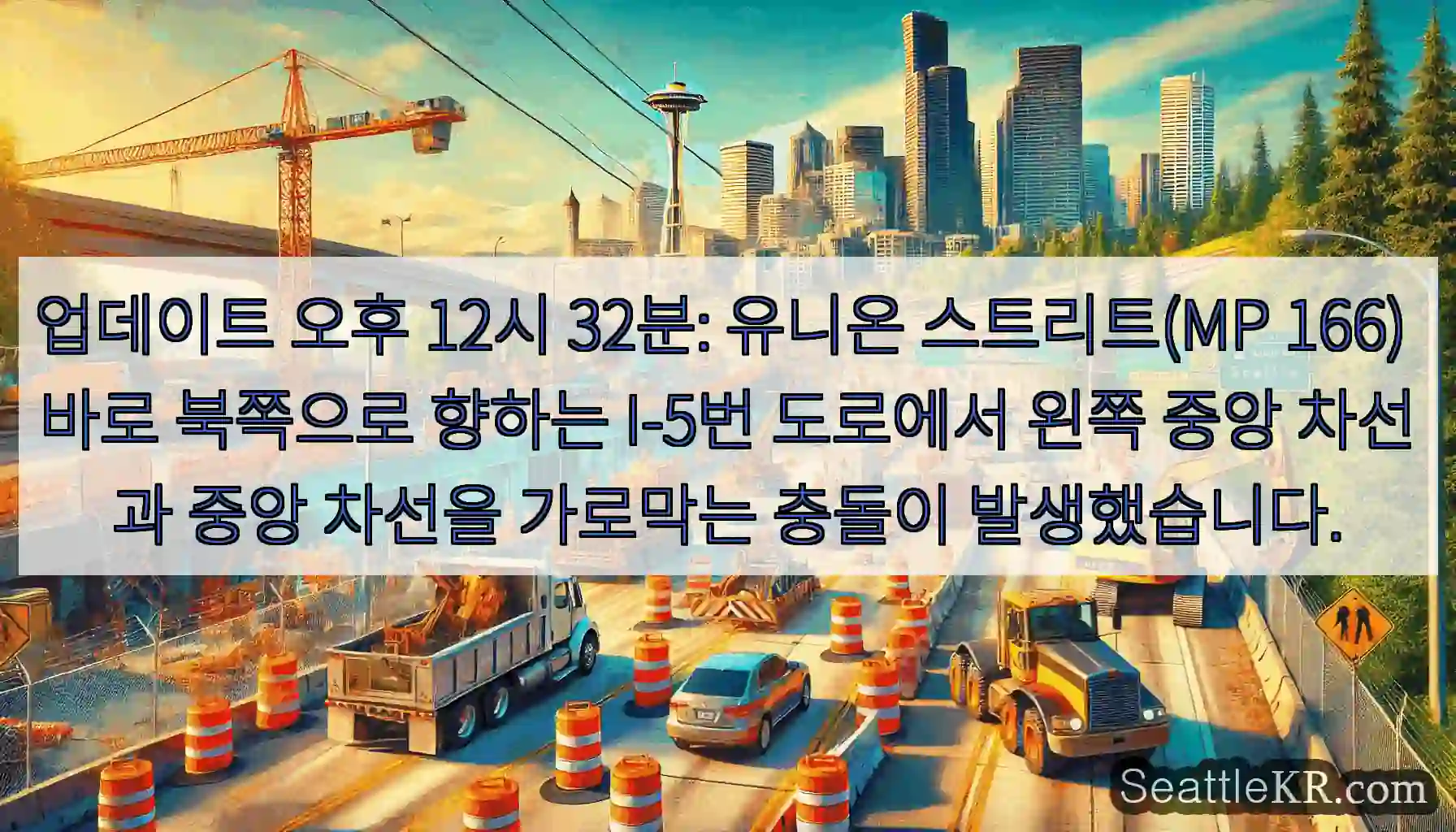 업데이트 오후 12시 32분: 유니온 스트리트(MP 166) 바로 북쪽으로 향하는
