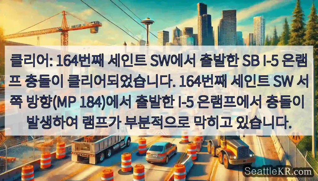 클리어: 164번째 세인트 SW에서 출발한 SB I-5 온램프 충돌이 클리어되었습니다.