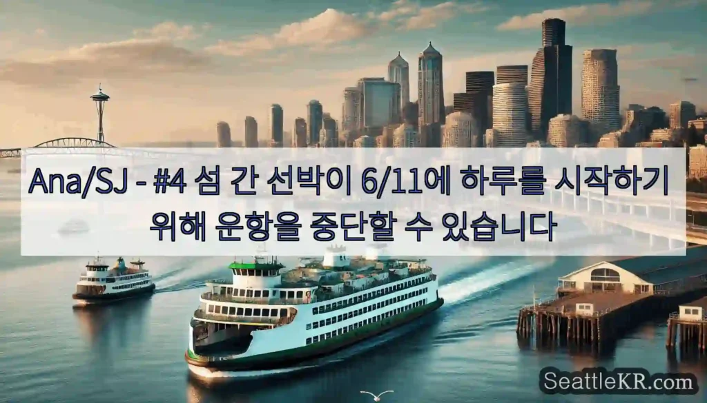 Ana/SJ - #4 섬 간 선박이 6/11에 하루를 시작하기 위해 운항을 중단할 수