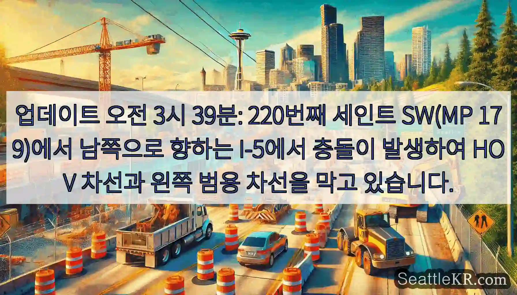 업데이트 오전 3시 39분: 220번째 세인트 SW(MP 179)에서 남쪽으로 향하는