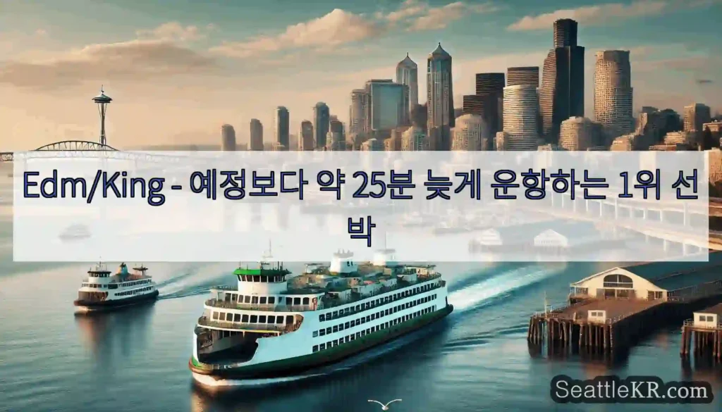 Edm/King - 예정보다 약 25분 늦게 운항하는 1위 선박