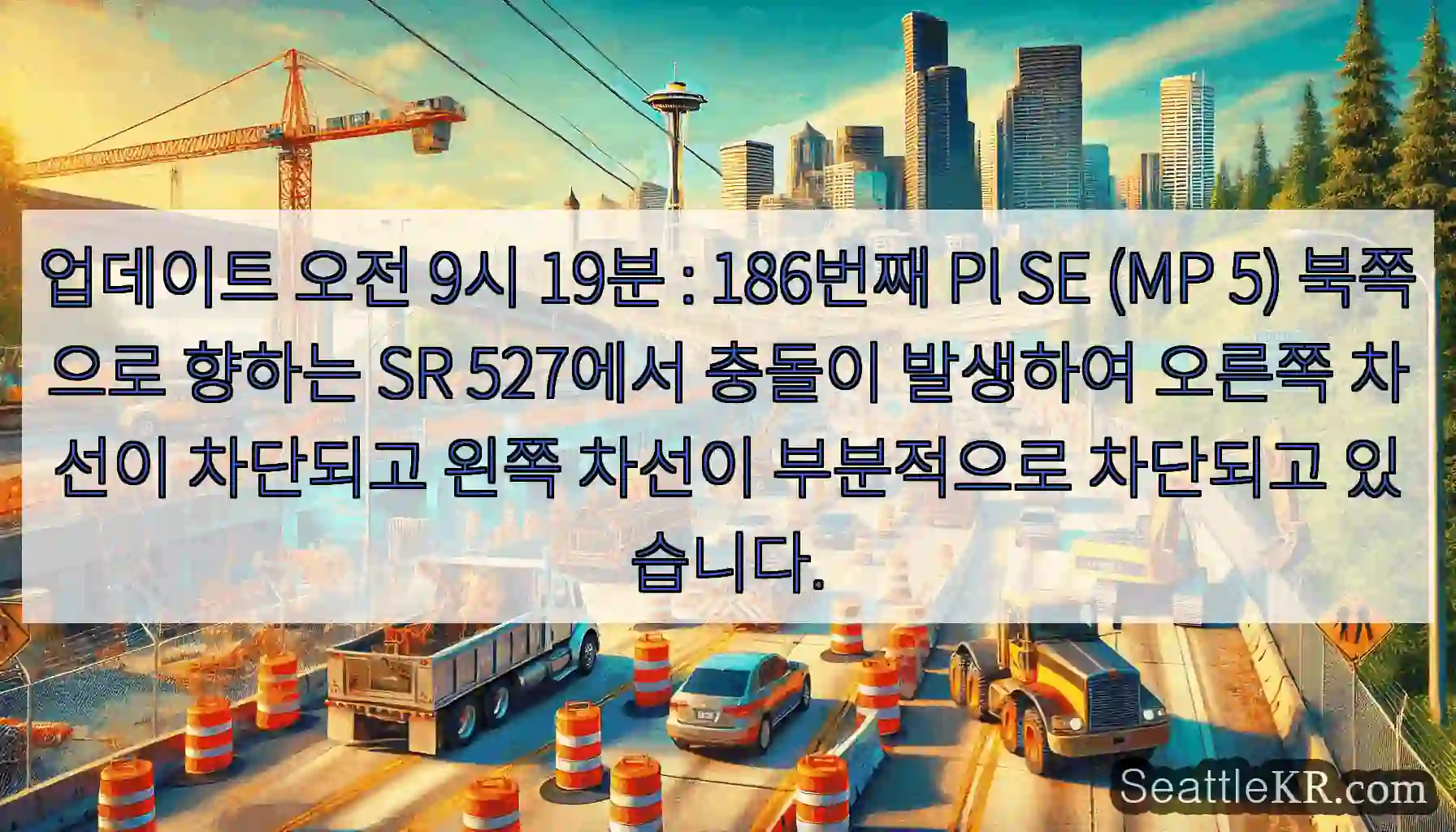 업데이트 오전 9시 19분 : 186번째 Pl SE (MP 5) 북쪽으로 향하는 SR