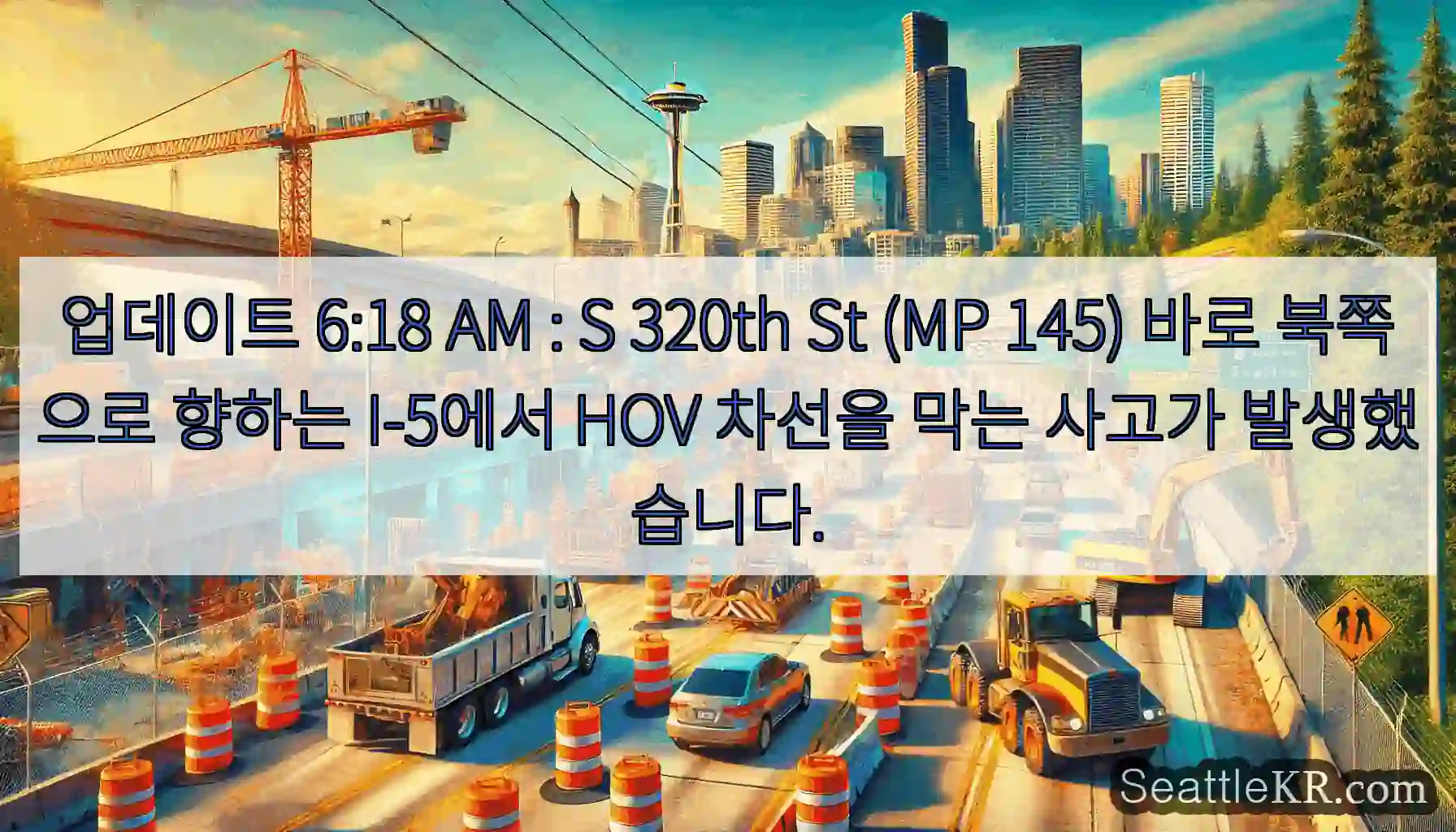 업데이트 6:18 AM : S 320th St (MP 145) 바로 북쪽으로 향하는