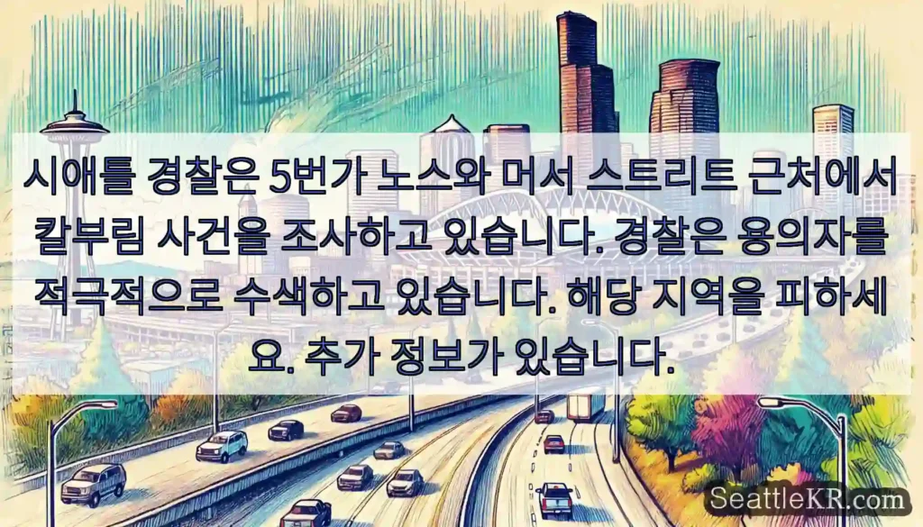 시애틀 경찰은 5번가 노스와 머서 스트리트 근처에서 칼부림 사건을 조사하고 있습니다.